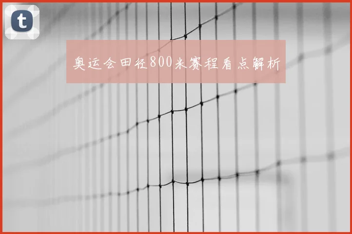 奥运会田径800米赛程看点解析